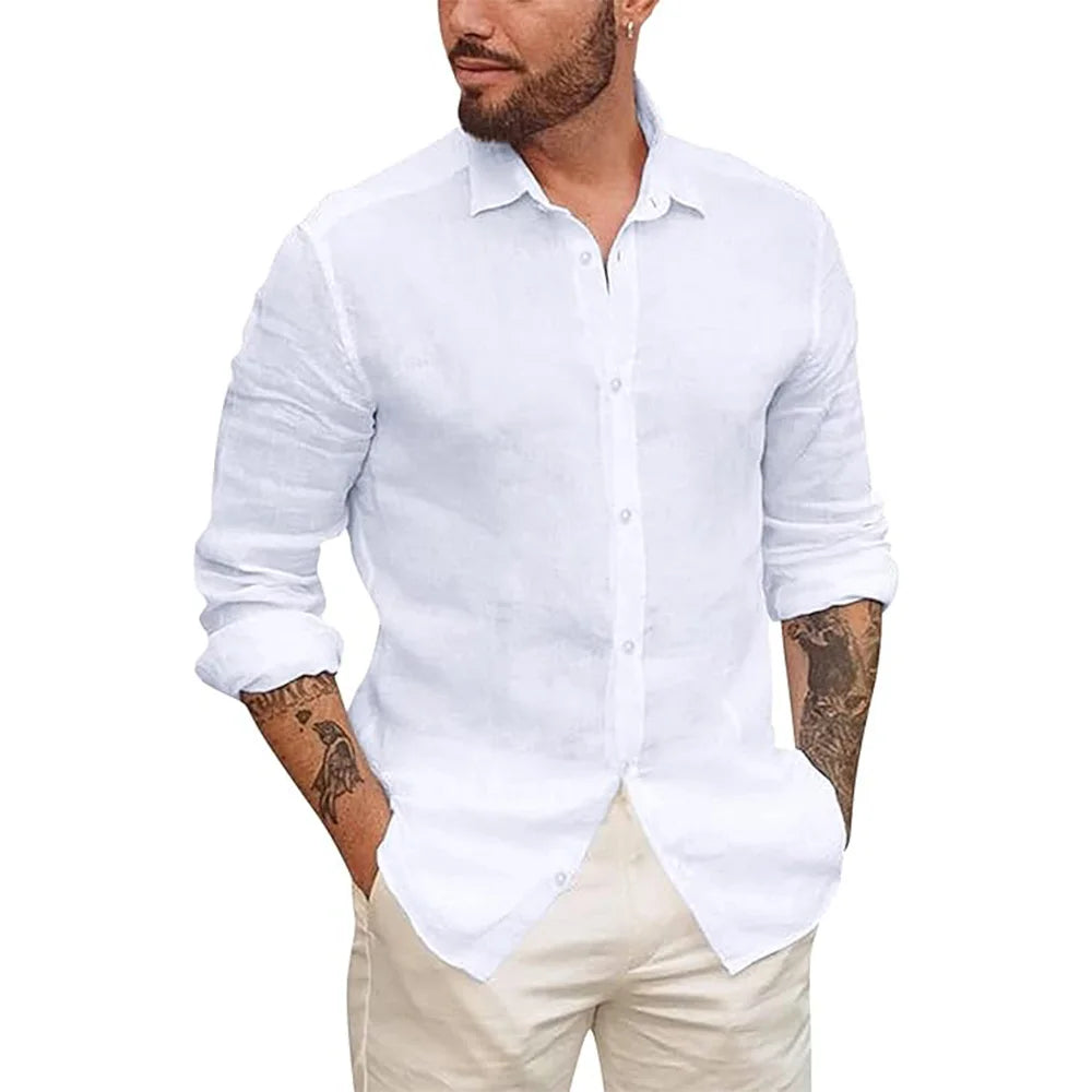 Valkan Heritage | Siena Linen Button-Up Shirt