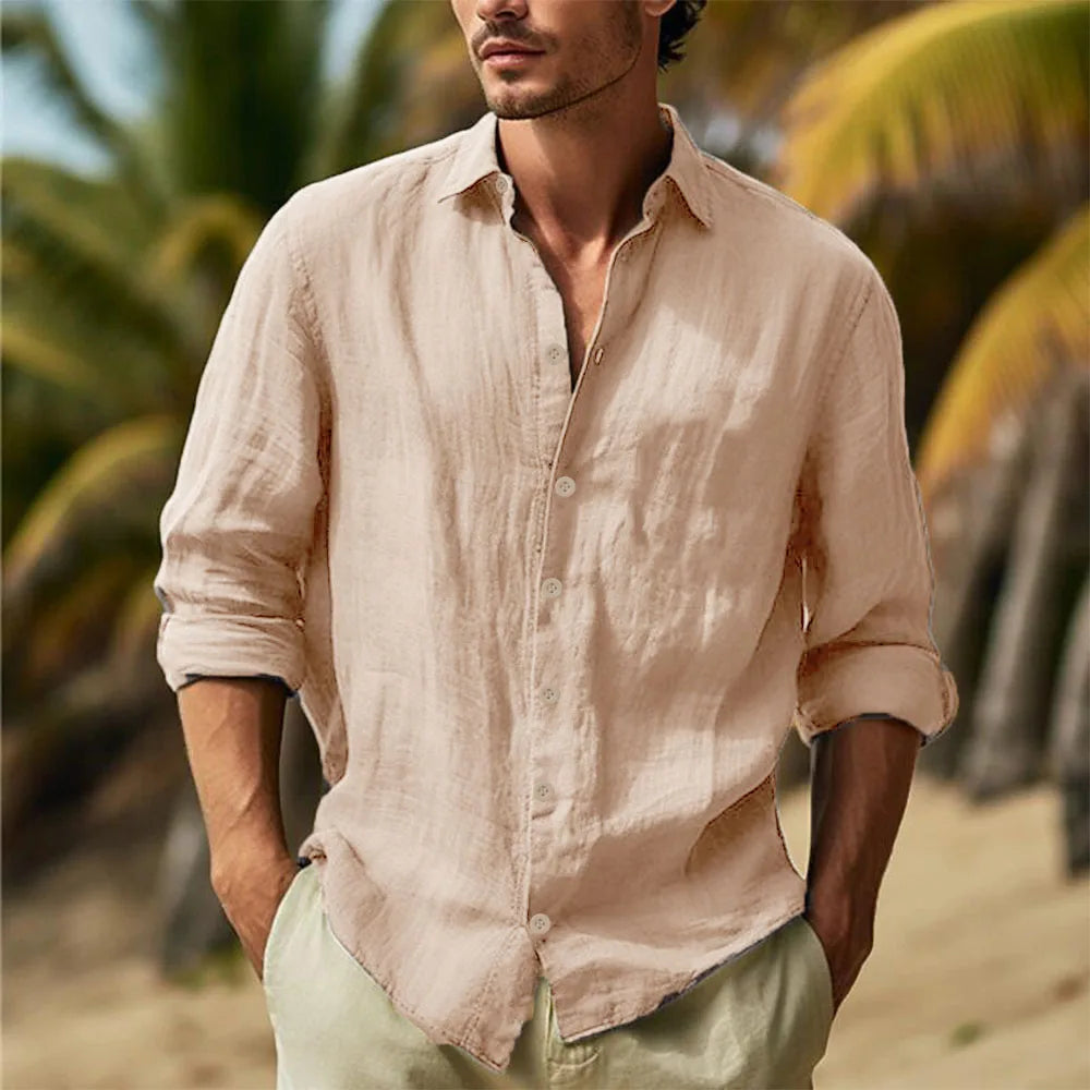 Valkan Heritage | Amalfi Linen Turn-Down Collar Shirt